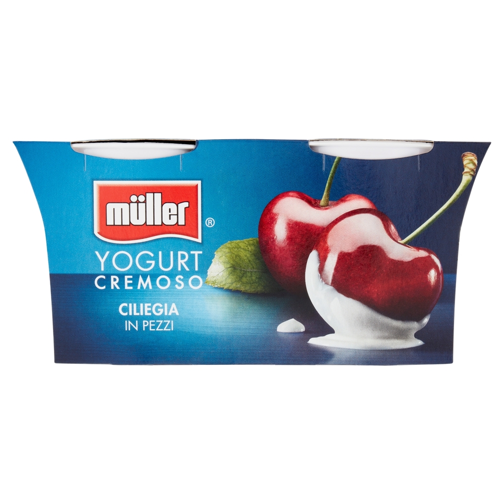 Yogurt Cremoso Ciliegia in Pezzi, 2x125 g